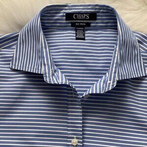 RL  CHAPS No Iron Pinstripe Shirt